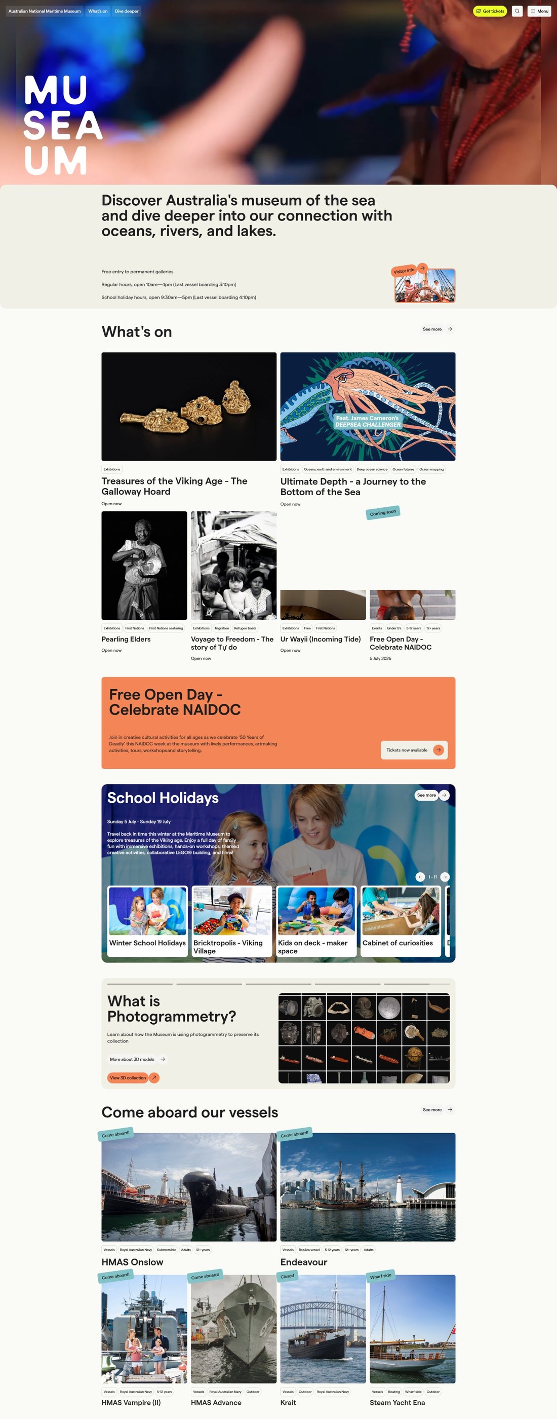 Australian National Maritime Museum website